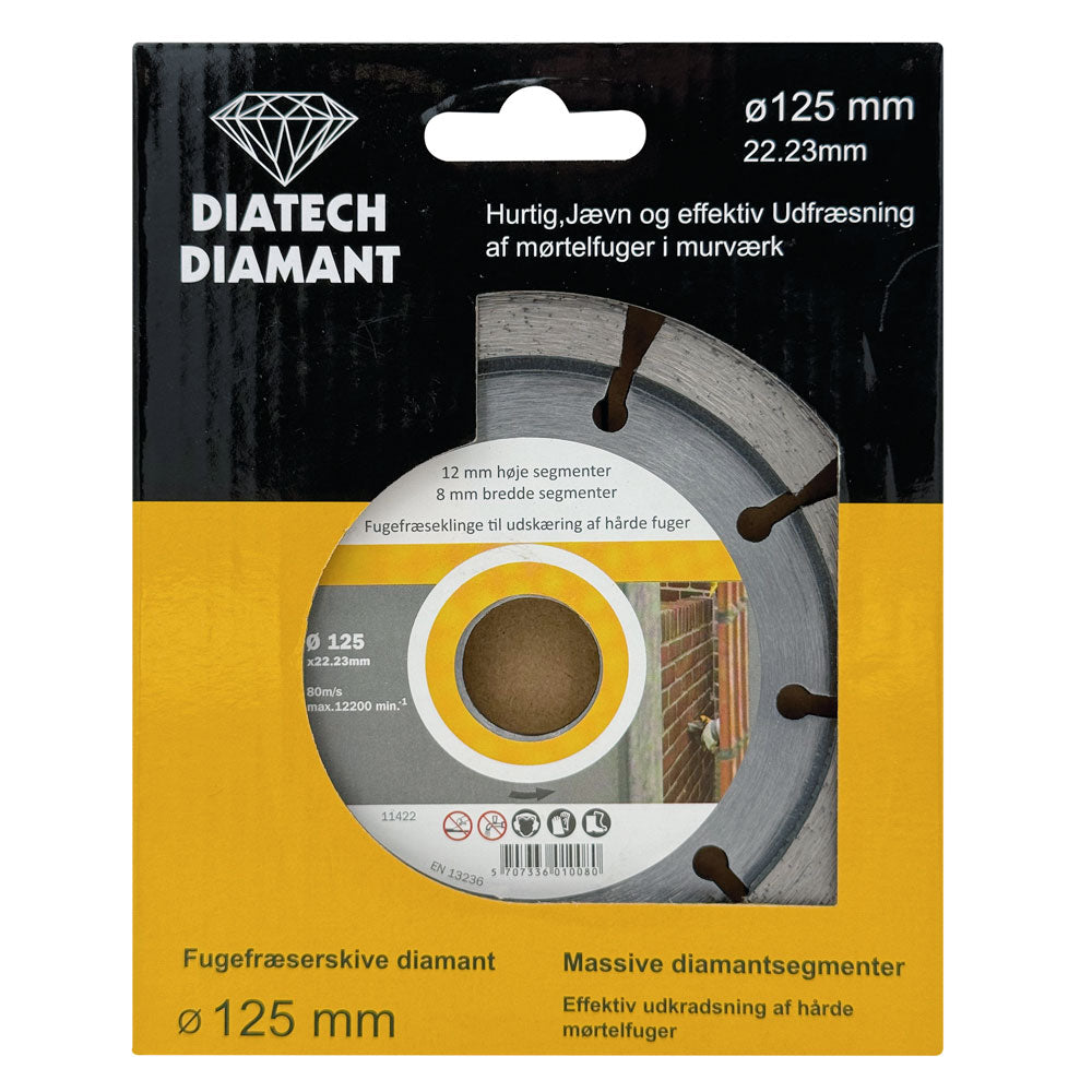 Fogklinga DIA 125x8x22,2 mm – 12 mm segment