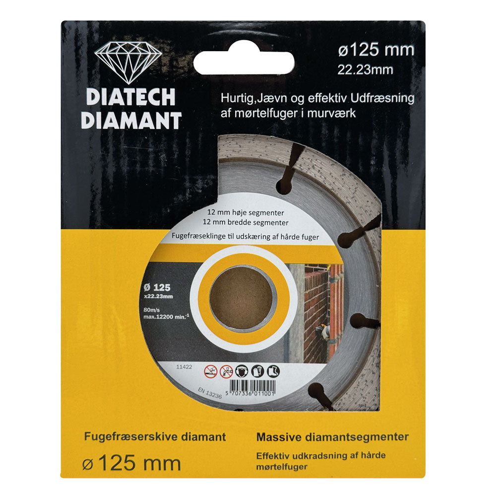 Fogklinga DIA 125x12x22,2 mm – 12 mm segment