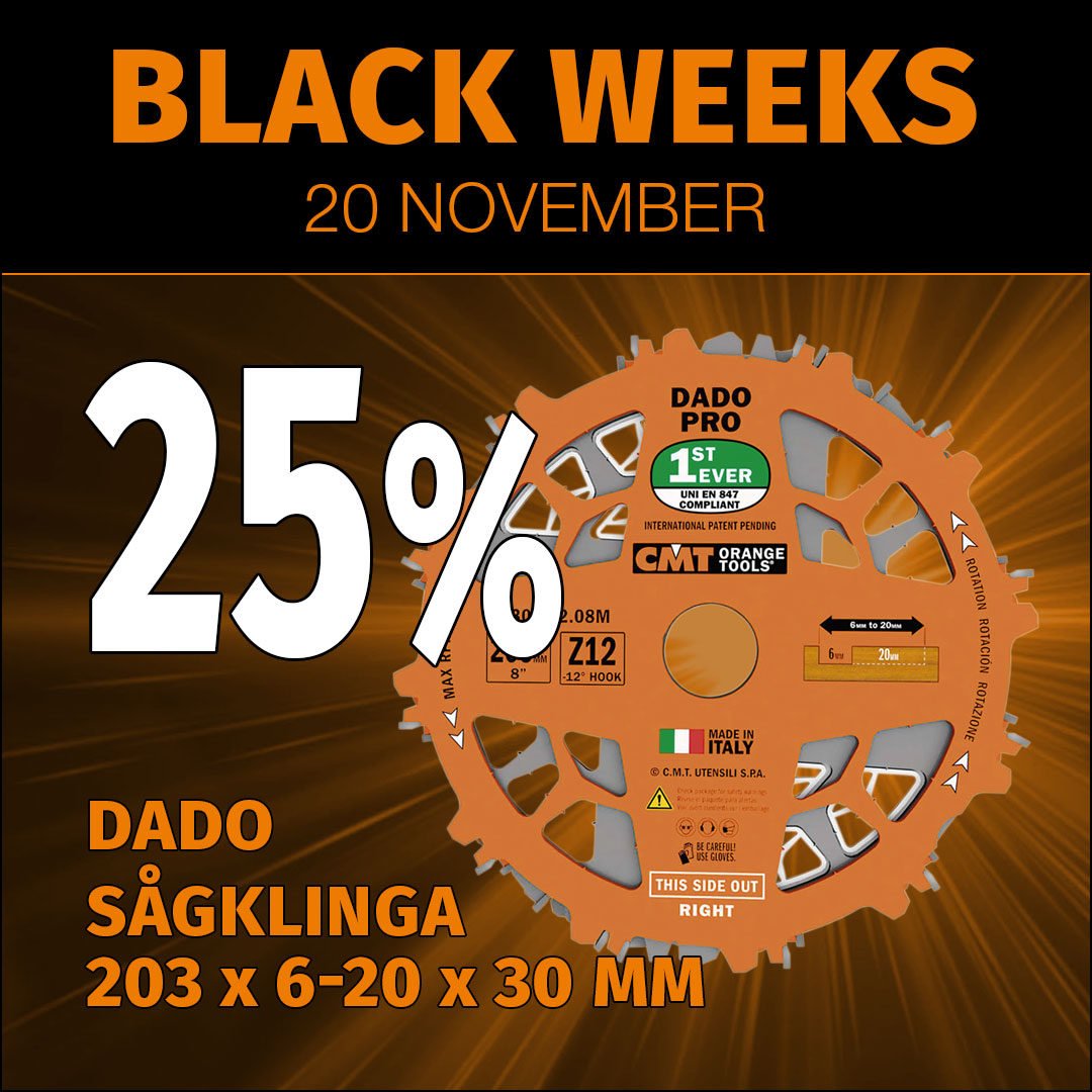 Dado Sågklinga 203mm x 6-20mm x 30mm Z12