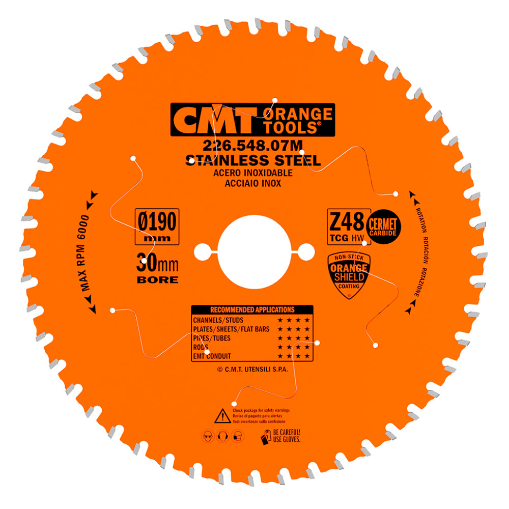 Sågklinga 190mm x 1,8mm x30mm Z48 till Rostfritt Stål