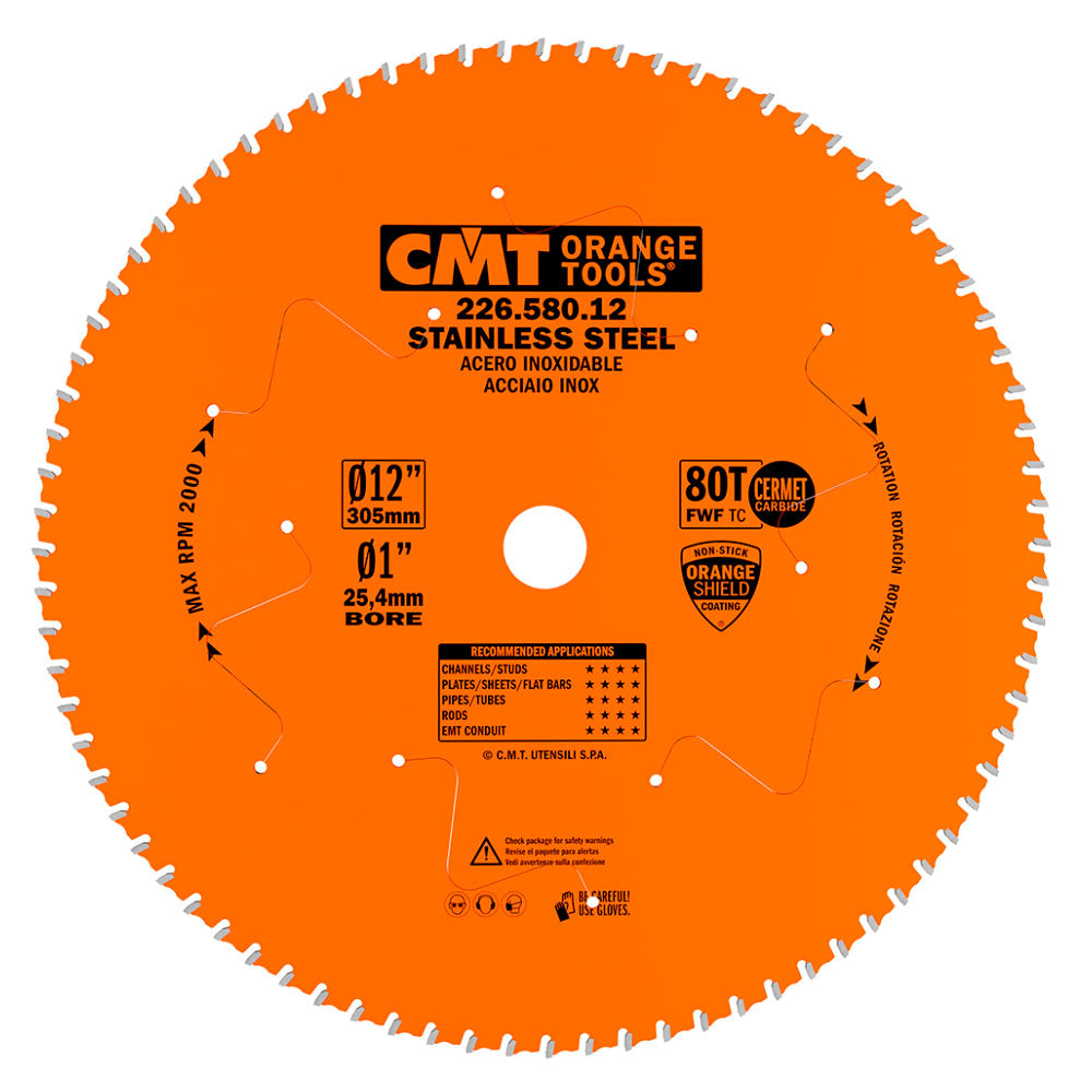 Sågklinga 305mm x 2,2mm x 25,4mm Z80 till rostfritt stål