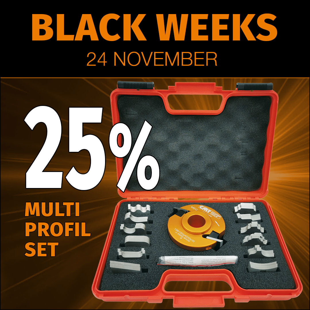 Multiprofilset med 12 Profilstålset D100x40x30mm Z2 B