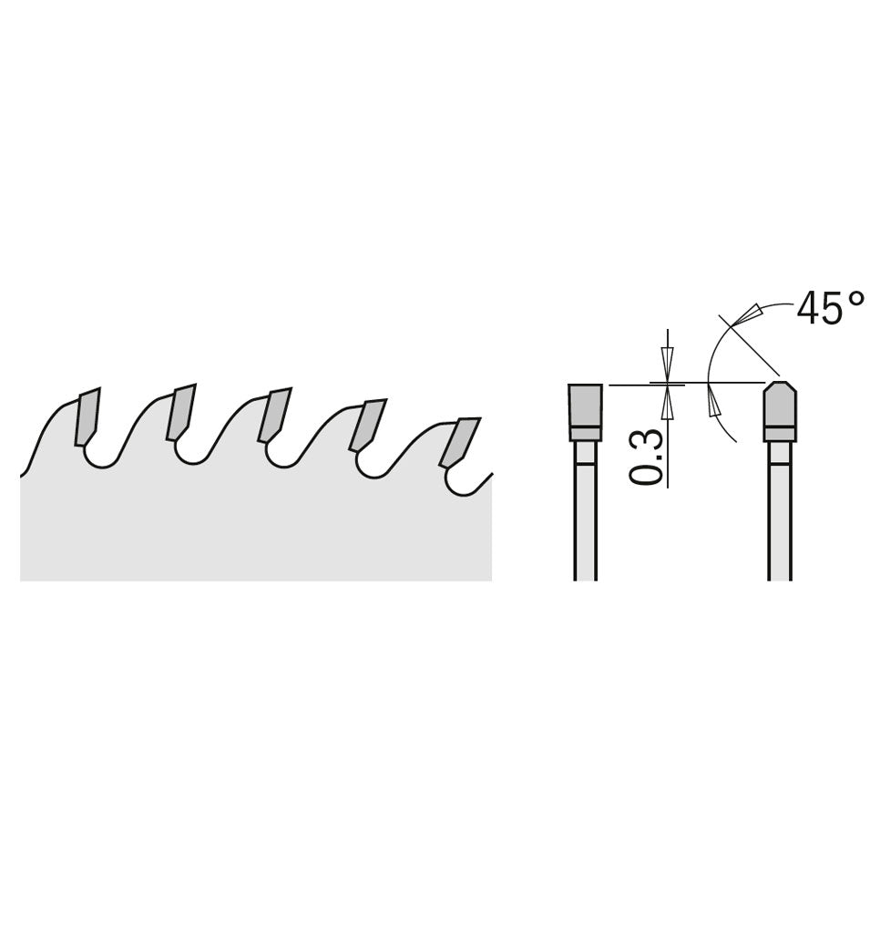 Sågklinga 300mm x 3,2mm x 30mm Z96 TF