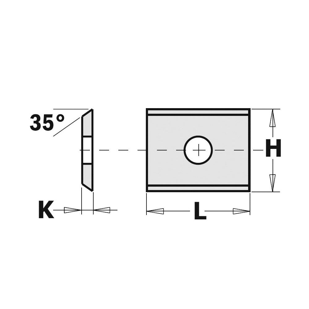 Vänd frässkär 7,65mm x 12mm x 1,5mm