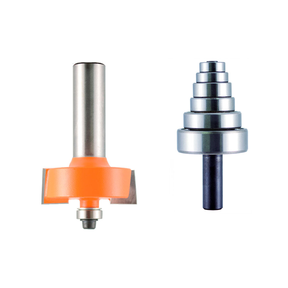 Falsfräs set 0-12,7mm | 12mm skaft | med 7 Kullager