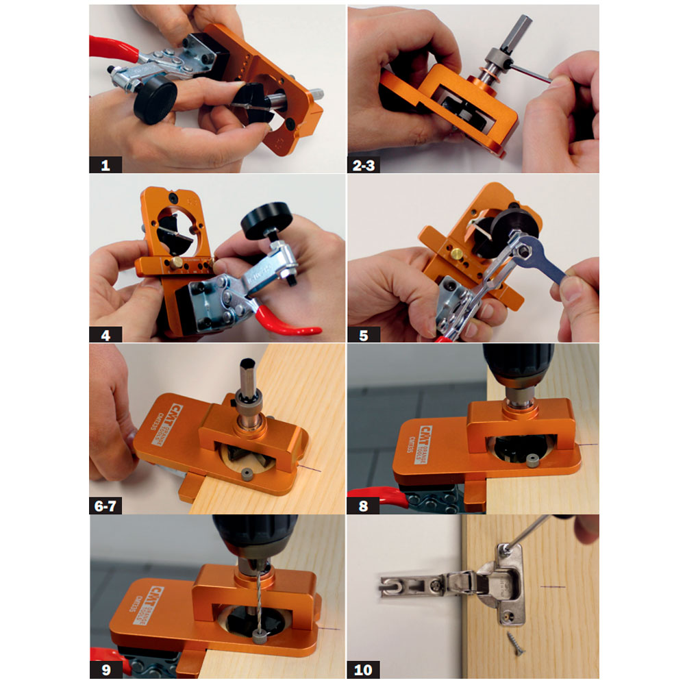 CMT335 Mall för 35 mm gångjärn