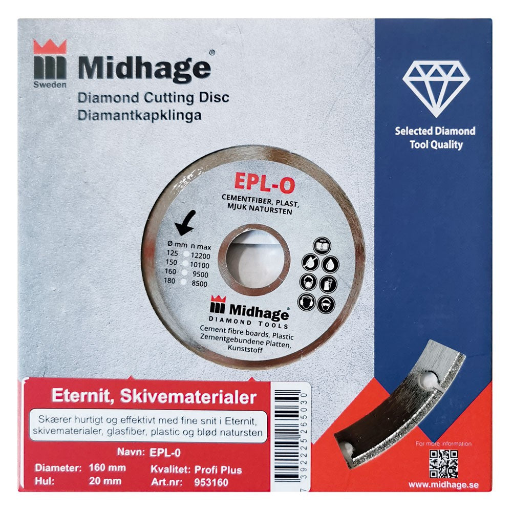 Såg- Diamantklinga EPL-O 180mm x 2mm x 30mm
