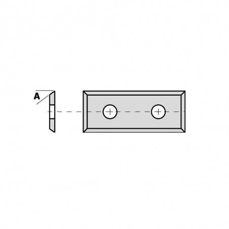 Vänd frässkär 39,5mm x 9mm x 1,5mm 2 håls