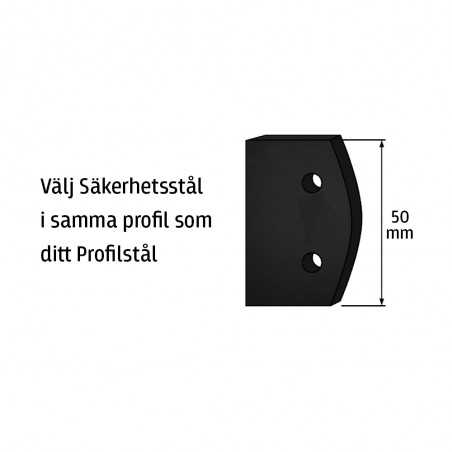 Säkerhetsstål set 50mm Utan Profil