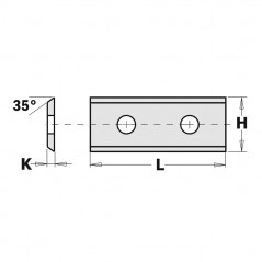 Vänd frässkär 40mm x 12mm x 1,5mm CMT