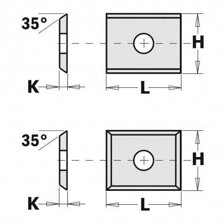 Vänd frässkär 7,65mm x 12mm x 1,5mm