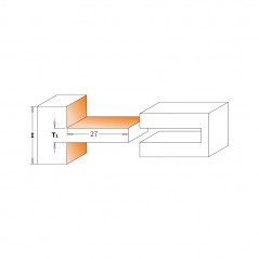 Frässtålsset | Notfrässet diameter 75mm x 34,9mm |Skaft 12mm