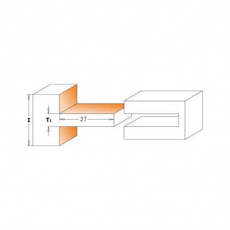 Frässtålsset | Notfrässet diameter 75mm x 34,9mm |Skaft 12mm