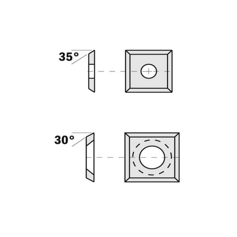 Vänd frässkär 10,5mm x 10,5mm x 1,5mm