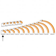Avrundingsfräs 6,35mm radius | 12mm skaft