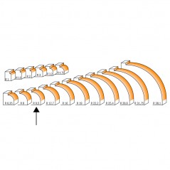 Avrundingsfräs 9,5mm radius | 12mm skaft