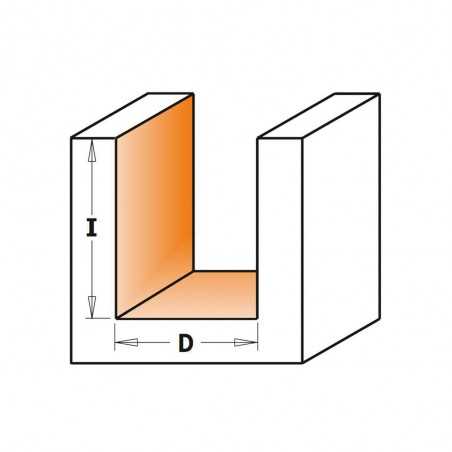 Notfräs 4mm x 10mm / 51mm | 8mm skaft