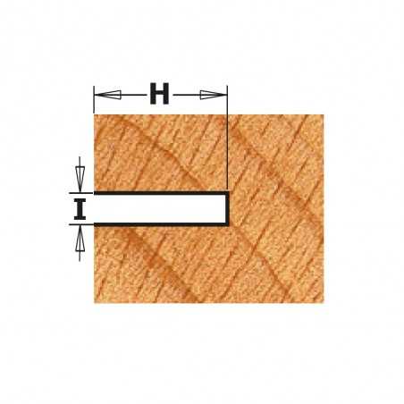 Skivnotfräs HM | 40mm x 3,0mm | inkl hållare | 8mm skaft Contractor