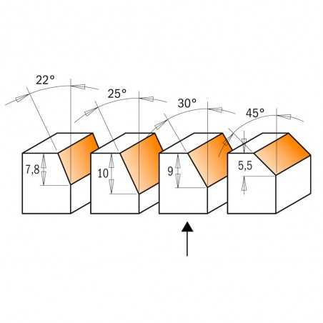 Fasfräs 30 grader | 26mm x 8,5mm | 6mm skaft