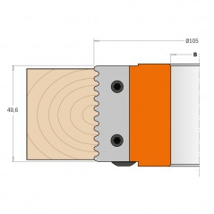 Fingerskarv huvud D130x30x30 Z2