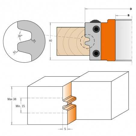 Limfogar huvud D110x40x30 Z2