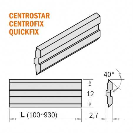 Centrofix Hyvelstål 410mm x 12mm x 2,7mm HPS