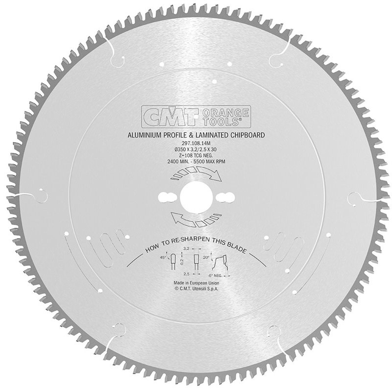 Sågklinga 450mm x 3,8mm x 30mm Z140 NE NEG