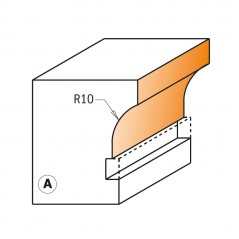 Profilfräs 25x19 | R10 | 8mm skaft