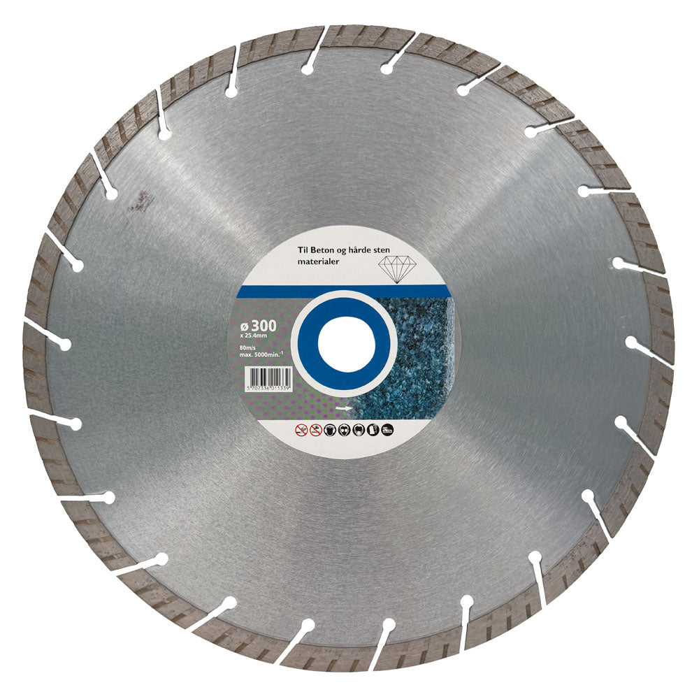 Diamantklinga 300 x 25,4 mm - Turbo