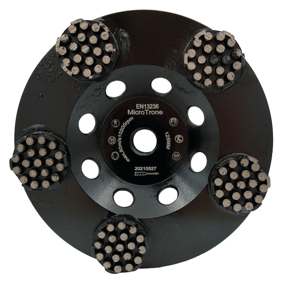 Slipskål 125 mm M14 - SVART - För puts - MicroTone
