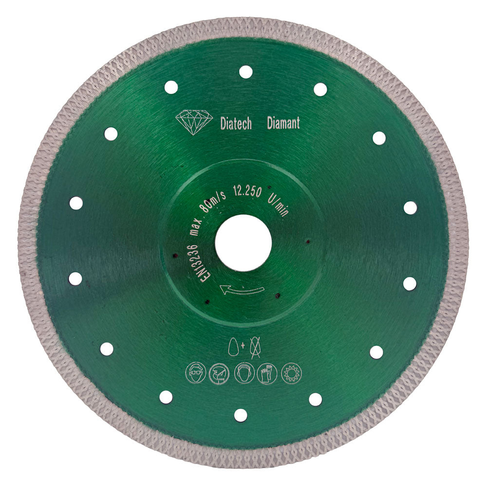 Diamantklinga 180x25,4 mm - GRÖN - Flätad/Tunn - För kakel