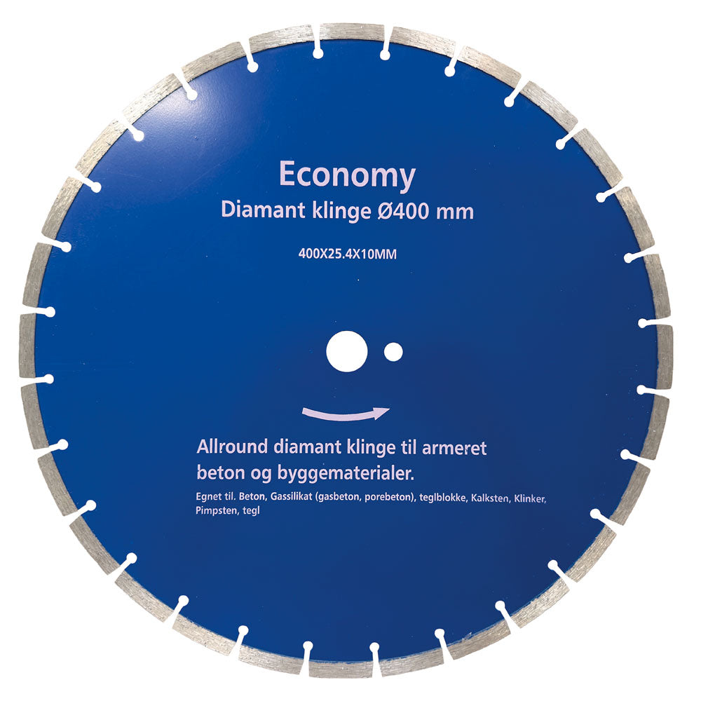 Diamantklinga 400x25,4 mm - Economy - För betong, tegel och byggmaterial