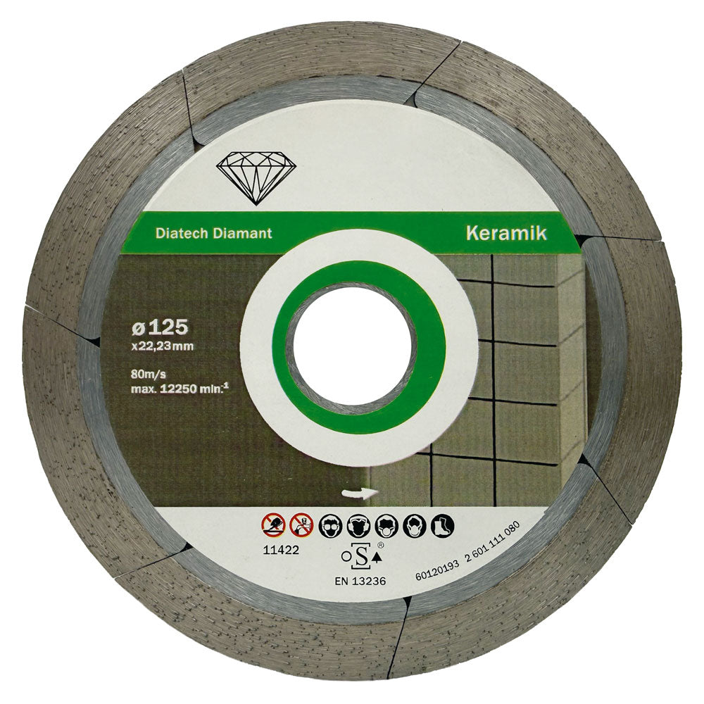 Diamantklinga 125x22,2 mm - Helbana/Tunn - För kakel
