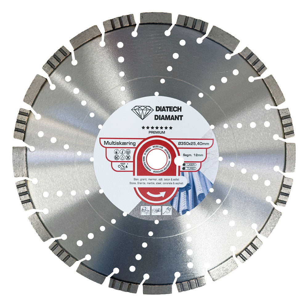Asfaltklinga 350x25,4 mm - Premium - KOMBI för både asfalt och armerad betong