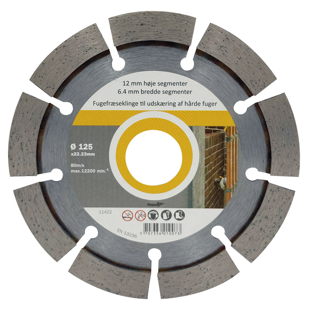 Fogklinga DIA 125x6,4x22,2 mm – 12 mm segment