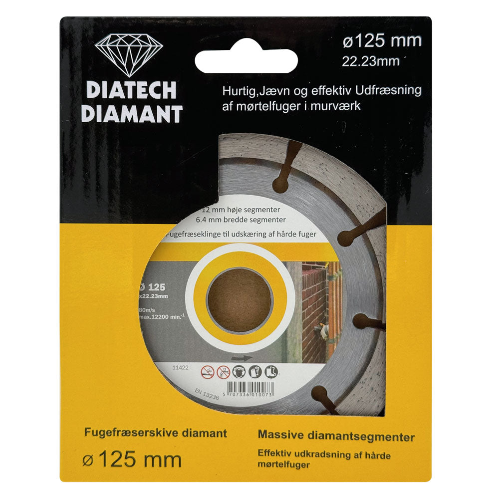 Fogklinga DIA 125x6,4x22,2 mm – 12 mm segment