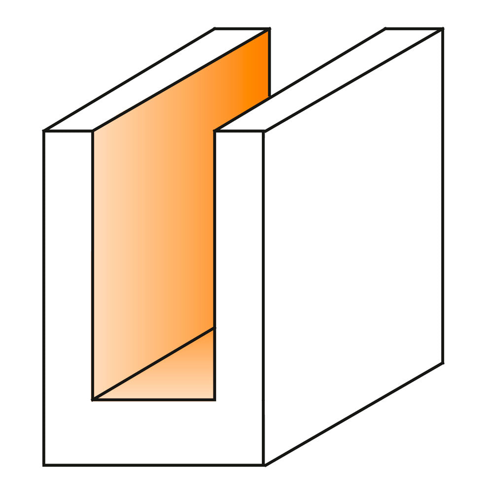 Notfräs  8mm x 40mm / 90mm | 8mm skaft | Med bottenfräs