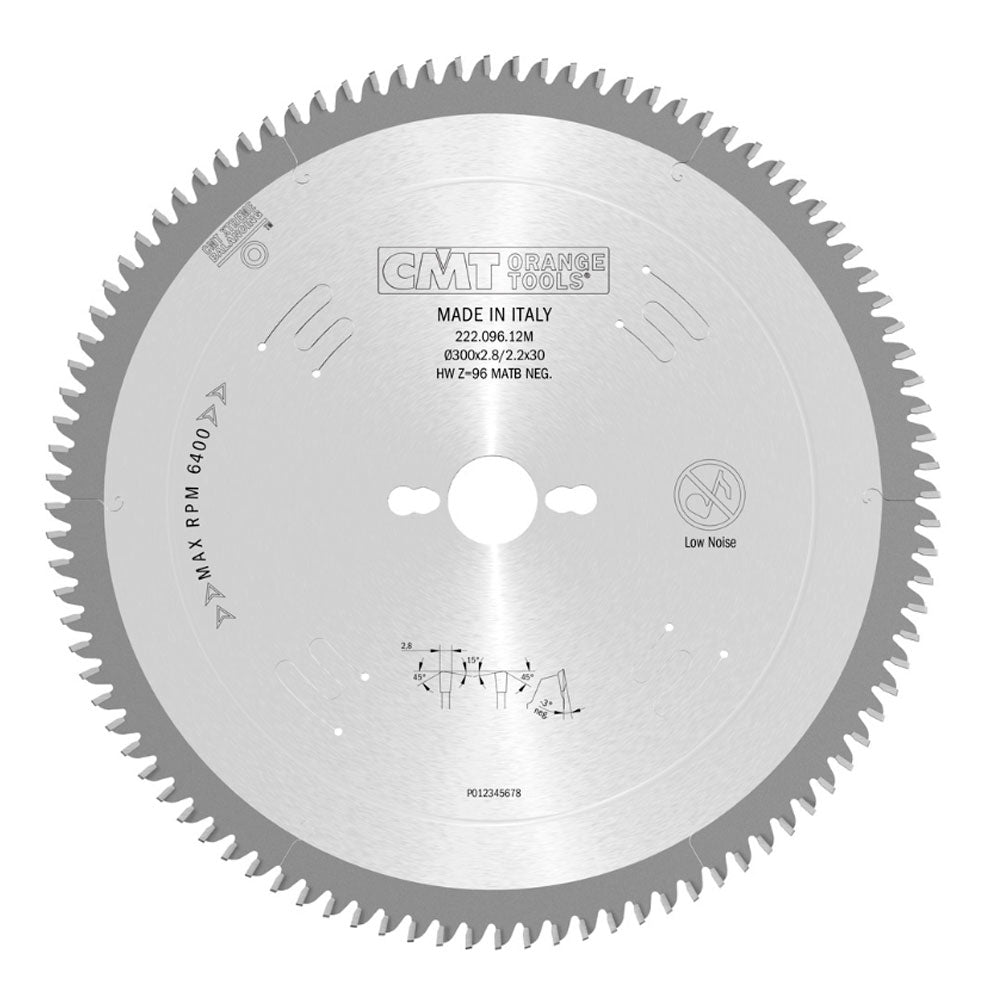Sågklinga för Plast 300mm x 2,8mm x 30mm Z96 TW