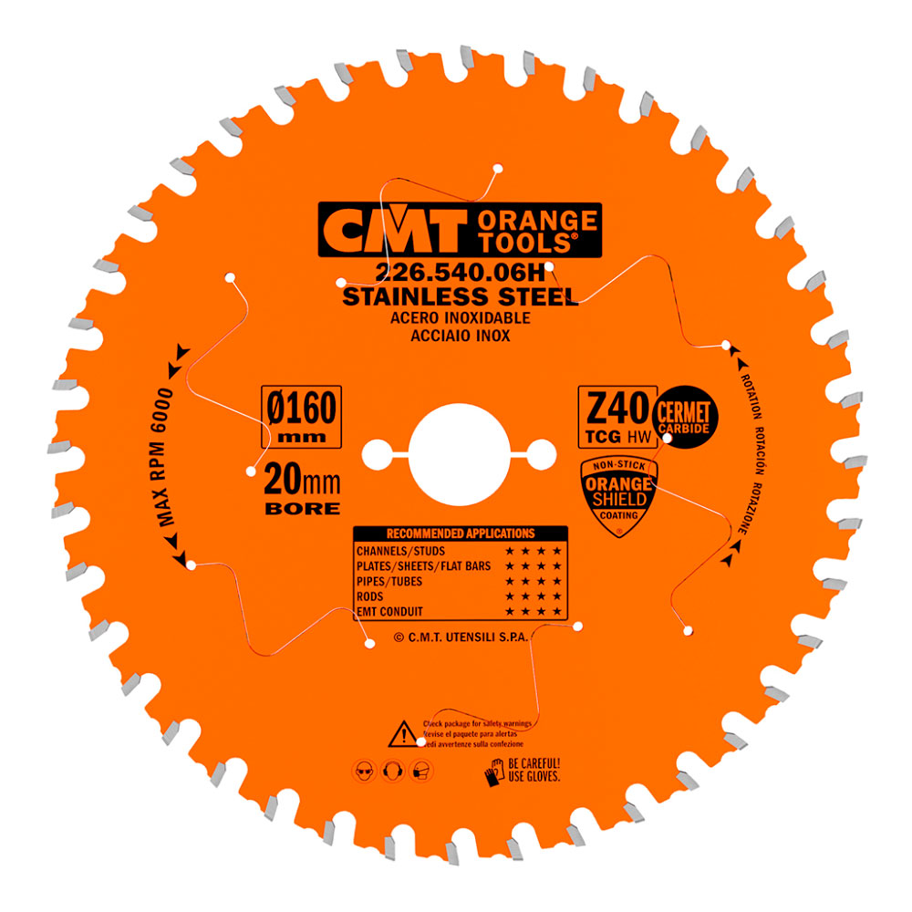 Sågklinga 160mm x 1,8mm x 20mm Z40 Rostfri Stål