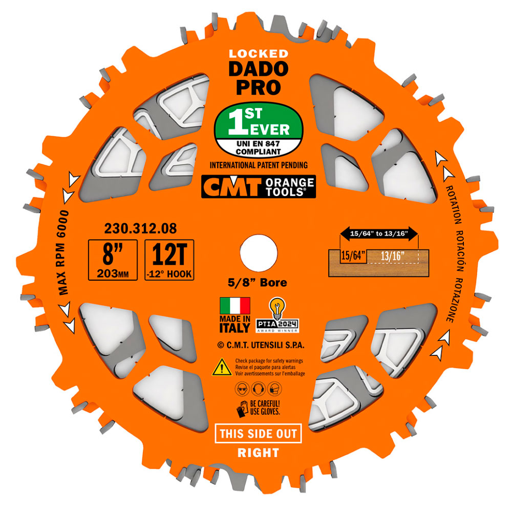 Dado Sågklinga Locked Pro 203mm x 6-20mm x 15,87mm Z12