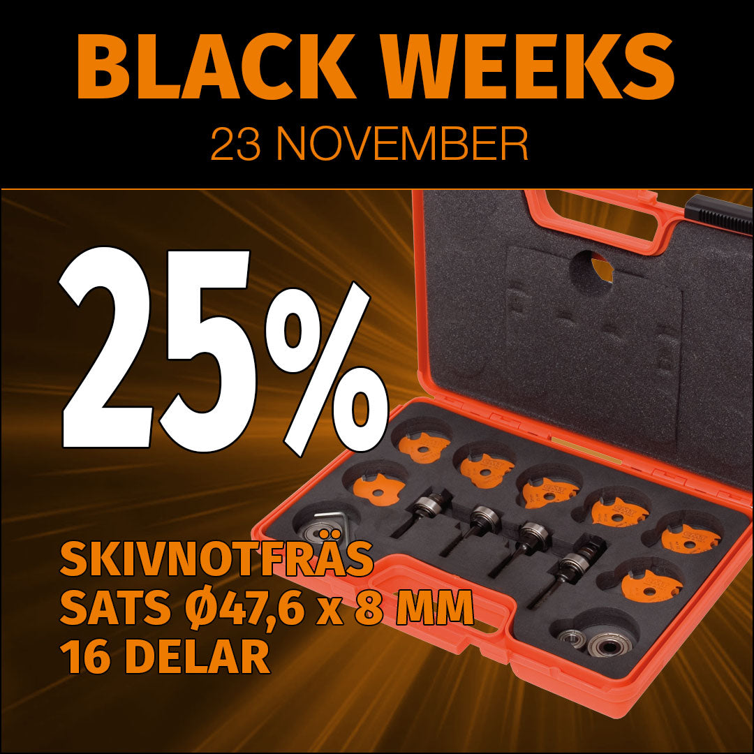 Skivnotfräs sats ø47,6x8 | 16 delar | 8mm skaft | Z3