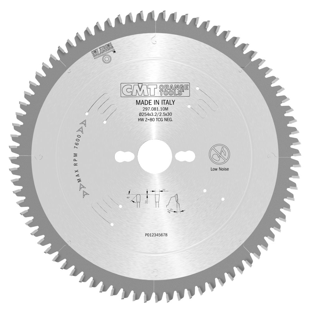 Sågklinga 254mm x 3,2mm x 30mm Z80 NE NEG