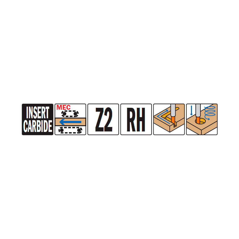 Notfräs med vändskär | 16mm x 49,5mm | 20mm skaft | Z2