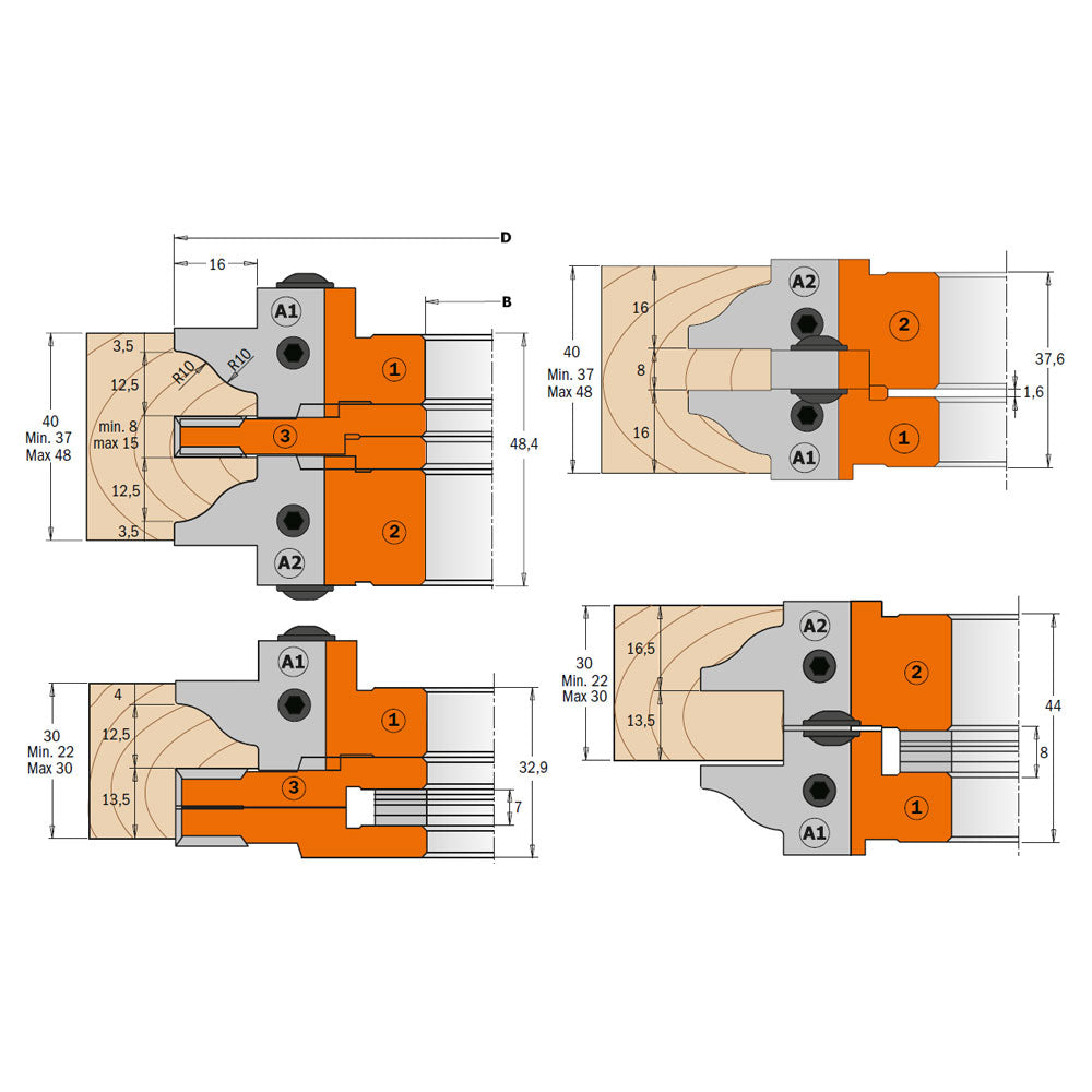 Profilset D132x30 Z2+2