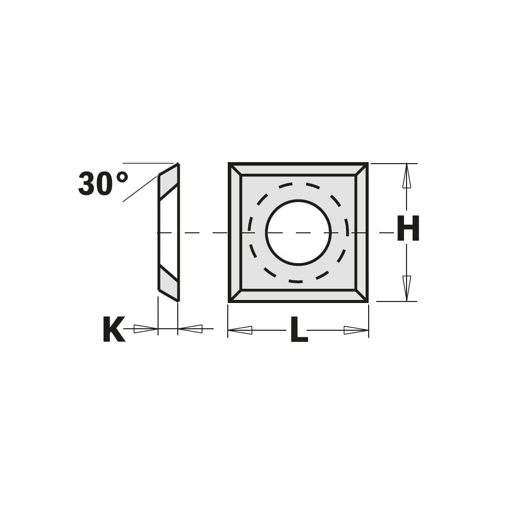 Vänd frässkär 13,6mm x 13,6mm x 2mm CMT