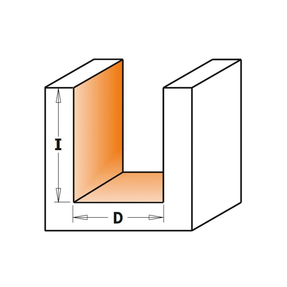 Notfräs  4mm x 10mm / 51mm | 8mm skaft