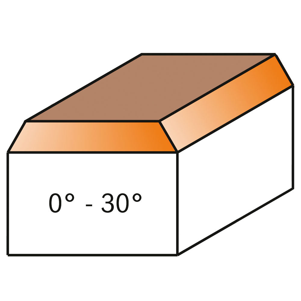 Kantfräs / Fasfräs 12mm x 12,7mm  | 8mm skaft