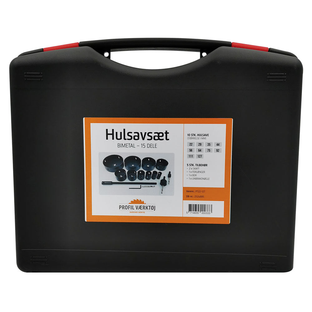 Hålsågssats BIM med 15 delar