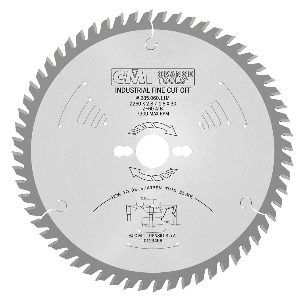 Sågklinga 260mm x 2,8mm x 30mm Z60 W