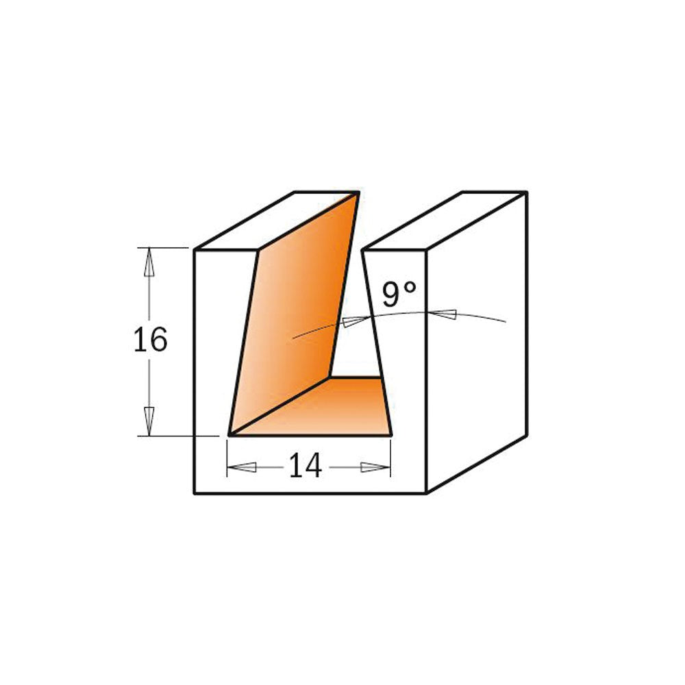 Sinkfräs 5,5mm x 4mm | 17° | 6mm skaft